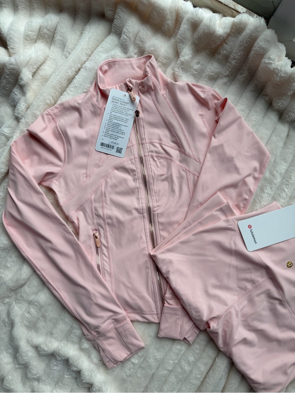 lululemon Define Cropped Jacket *Nulu Pink Size 4